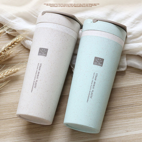 450ML Wheat Straw Double Insulated Cup, Green Gifts, business gifts