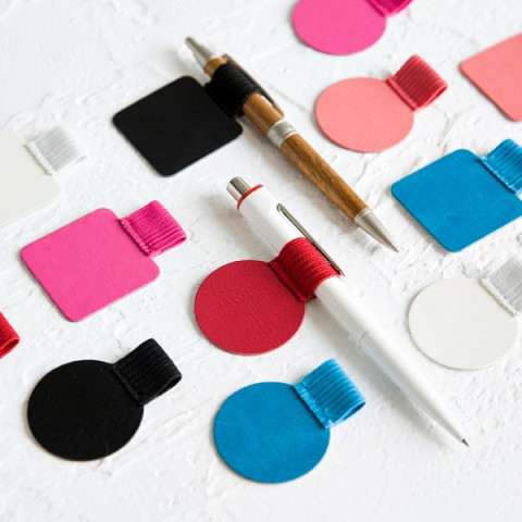 Self-adhesive PU Pen Holde, Others Stationery, business gifts