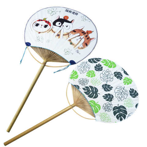 Bamboo Circular Fan, Hand Fan, business gifts