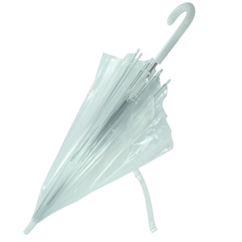 21 PVC Transparent Straight-rod Umbrella with Auto Open, Straight Umbrella, business gifts